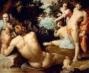 CORNELIS VAN HAARLEM baptism of Christ oil painting artist